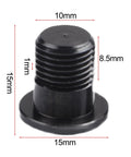 M10x1.0 Rear Derailleur Hanger Bolts 8.5mm Thread, aluminum black screw showing dimensions