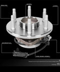 Front Wheel Bearing Hub Assembly With ABS Sensor Plug For GM SUVs And Trucks 2000-2006 RWD Cadillac Escalade Silverado