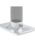 Three Eighths Inch Trailer Coupler Pin, Two And Three Quarter Inch Long, Clear Zinc Finish, in base of trailer hitch