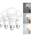 3 Way LED A21 Bulbs 4 Pack With 50 100 150W Equivalents, 5000K Daylight, E26 Base displayed with lamp examples