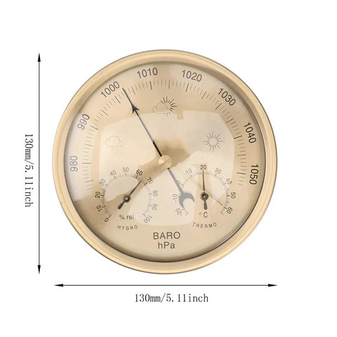 Analog dial of All In One Indoor Outdoor Barometer Thermometer Hygrometer Weather Station For Home Office And Fishing Accurate