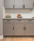 Modern kitchen with 60 Pack 3-3/4 Inch Square Cabinet Handles Matte Black Cabinet Pulls For Kitchen Cabinets And Drawers With 96mm Center To Center Spacing