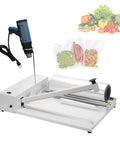 Adjustable Heat Sealing Machine For Bags And Pouches 530W Shrink Wrap Sealer with heat gun for efficient packaging.