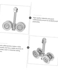 Heavy Duty Sliding Door Wheel Set With Steel Track Roller for Barn Doors and Wardrobes featuring durable steel wheels.