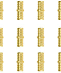 12 Pack 1/2 Inch PEX Couplings No Lead Brass Fittings NSF UPC Certified Crimp Connectors for Plumbing