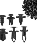 Universal Car Retainer Clips Kit With 200 Pcs Nylon Fasteners, Push Rivet Clips in six designs for bumpers and panels