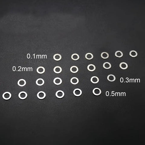 80 Piece M4 Steel Shim Washer Kit With Ultra Thin Spacer Inserts For Electronic Repair And Model Building, Slick Thickness Choices From.1 To.5 Millimeter Keep Adjustments Dead On While Cutting Through The Hassle