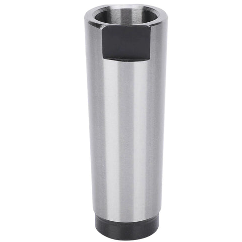 Front view of MT4 to MT3 taper drill sleeve reducing adapter in steel