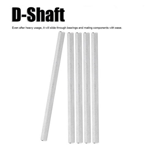 D Shaft Stainless Steel Robot Axle 6mm x 100mm 5 Pack Flat Side Drive Shaft For FTC FRC Robots And DIY Builds Smooth Bearing