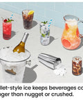 Dual Size Countertop Ice Maker For Home And Office, Fast 9 Ice Cubes In 7 Minutes, Large Or Small Bullet Ice, Self Cleaning