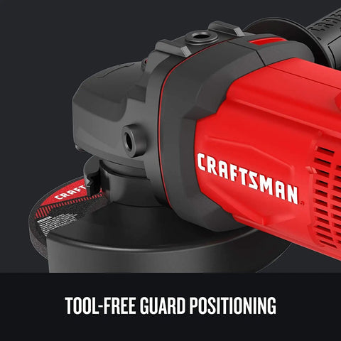 V20 Cordless Angle Grinder Kit With 4 1/2 Inch Disc, Battery And Charger Included, High Torque 8,500 RPM, tool-free guard shown