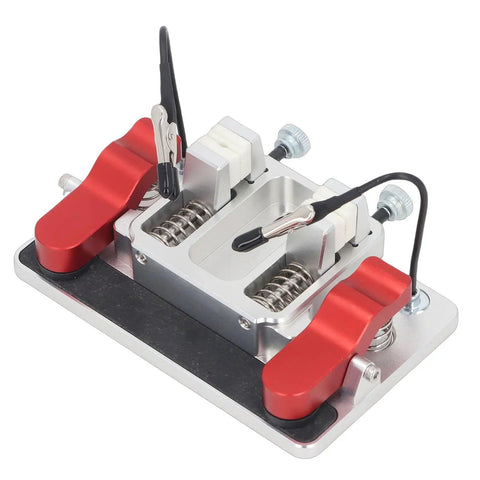 Helping Hands Soldering Station Third Hand Tool with double clamps on aluminum base, 12mm wide opening, dual design soldering stand