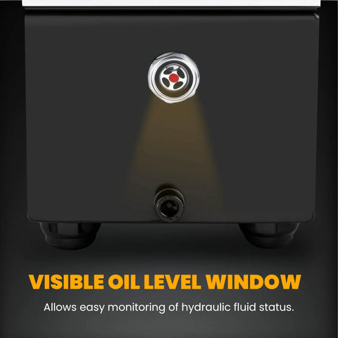 Visible oil level window on Beefy Electric Hydraulic Pump Power Pack 70 MPa Two Stage System 110V With 2L Oil Capacity