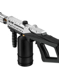Powerful Propane Torch Gun For Kitchen And BBQ With Adjustable Flame CSA Certified High Heat Up To 2462 Fahrenheit, silver and black design