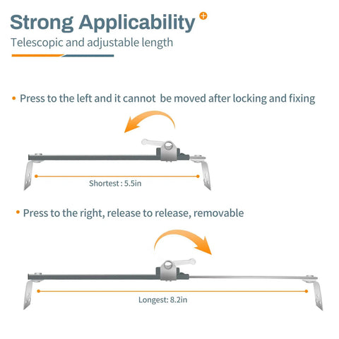 Hella Secure TV Anti Tip Anchors For Baby Proofing Lock Down Flat Screens Straight Up Hassle Free Hardware adjustability guide from 5.5 to 8.2 inches.