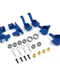 1/10 Scale Aluminum Steering Blocks C Hubs Axle Carriers And Caster Brackets Blue Anodized RC Replacement Kit parts with bearings and hardware