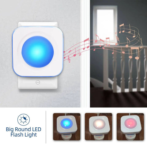 Dope Long Range Wireless Doorbell Kit With 1200 Feet Reach, Waterproof Receiver System, Bright LED Flash, wall-mounted receiver