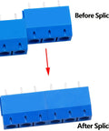 Boxed 2 Pin And 3 Pin 5mm Pitch PCB Mount Screw Terminal Block Connectors Blue For 14 To 22 AWG Wire Rated 300V 10A Easy Splice