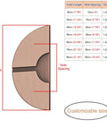 Double Sided Sliding Door Handle Round Solid Metal Push Pull Knob For Home Garage Wine Cellar Closet Red Bronze Finish 80 Centimeters Durable Heavy Duty Construction Ideal For Entry Doors And Interior Doors Great For Home Garage Wine Cellar Or Closet diagram with dimensions and customizable size