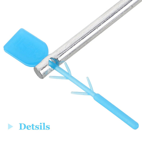 Close-up of iron pin and plastic seal from Fire Extinguisher Cotter Pins Replacement Kit With Easy Install Iron Pins And Plastic Tamper Seals 20 Pack