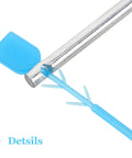 Close-up of iron cotter pin and blue plastic lock from 20 Piece Fire Extinguisher Pin And Tamper Seal Replacement Kit