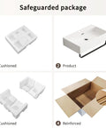 HAOCHRYSYPH Ceramic Wall Mount Sink with Towel Rack, Milk White, 23.63 in. cushioned packaging with protection materials