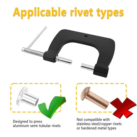 Solid As A Rock Hand Tubular Rivet Tool Kit With Comfort Fit Handle And Premium Aluminum Rivets Designed For Window Vents And Vintage Gear Fixes To Make No Sweat For Weekend Pros