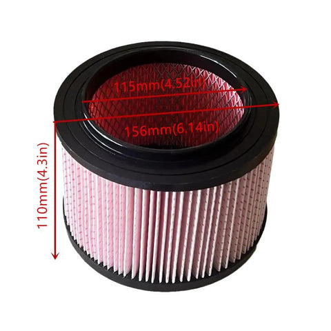 Heavy Duty Fine Dust Cartridge Vacuum Filter HEPA Replacement For Vacmaster 5 Gallon Wet Dry Vacuum Beast Series VFB511B 0201 with dimensions