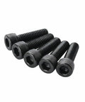 Hardcore M4 X 20mm Fully Machine Thread Hex Socket Head Cap Screws Bolts 304 Stainless Steel Black Oxide group of five screws