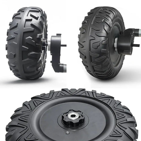 Two Pack 13 Inch EVA Solid Tire Set For Ride On Cars And SUVs Alligator Tire Tread Upgrade With 1.2 Cm Aperture Front And Rear Wheels