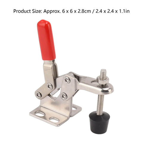 Pro Grade Toggle Clamp Latch Push Pull Stainless Steel Hand Tool For Woodworking And Welding, Adjustable Opening With Plastic Handle