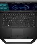 Legit Rugged 14 Inch Fhd Tablet Pc Featuring Beast Mode Intel Core I7 Processor With Dang Tough Ip53 Weather Shielding And 16 Gb Ram 256 Gb Ssd Plus Wifi Bluetooth Running Windows 11 Pro Renewed aerial view of keyboard and screen.