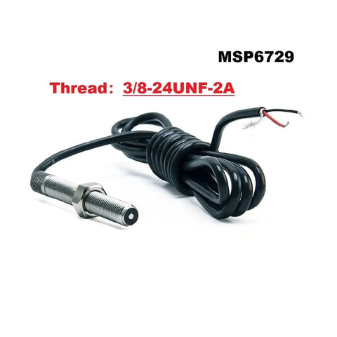 Magnetic Pickup Speed Sensor RPM For Engine MPU Replacement Rugged Anti Vibration And Anti Interference Plug And Play Sensor For Diesel Engines Power Units Portable Generators And Industrial Rotational Machinery, 3/8-24UNF-2A threaded
