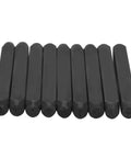 Close-up of the 36Pcs Number Letter Punch Stamp Set For Metal Stamping 5mm Character Size Durable Steel Alphabet Kit showing metal punches.
