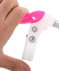 Hand holding Kids Bike Brake Lever Set, 2 Pack Universal Brake Handles For Kids Bikes, Replacement Plastic Levers, Rosy Color