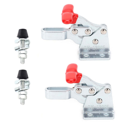 Heavy Duty Quick Release Toggle Clamp Set Elbow Fixture Hold Down Clamps For Woodworking Jigs Welding Drilling And Milling Fixtures 2 Pack