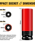 21mm One Half Inch Drive Wheel Protector Impact Socket Set Non Marring Lug Nut Thin Wall Deep Sockets Chrome Molybdenum Steel