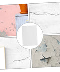 Self Adhesive PVC Siding Patch Kit With 10 Sheets For Quick Wall Panel And Fence Hole Repair Easy No Mess Peel And Stick Application And Maintenance Durable Vinyl Patches For Exterior Surfaces, showcasing a white vinyl patch sheet and repair examples on walls and fences.