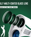 Go To Range Finder For Golf And Disc Golf With 6X Magnification 4 To 1000 Yards Range showing multi-coated lens design