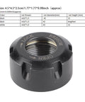 Rock Solid ER25 Dynamic Balancing Collet Nut Built Like A Tank With Heavy Duty Steel And A Tough Black Oxide Coating For Precision Lathe Chuck And Tool Setup, side view showing detail.