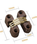 Hidden Folding Door Barrel Cross Hinge Set For Dining Tables 6 Pieces, Concealed Plastic Hinges, White, Heavy Duty