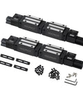 Two 200mm Linear Rail Kit With Four HGH15CA Carriage Blocks And Four HG15 End Stops For Smooth, Quiet CNC Motion And Solid Positioning