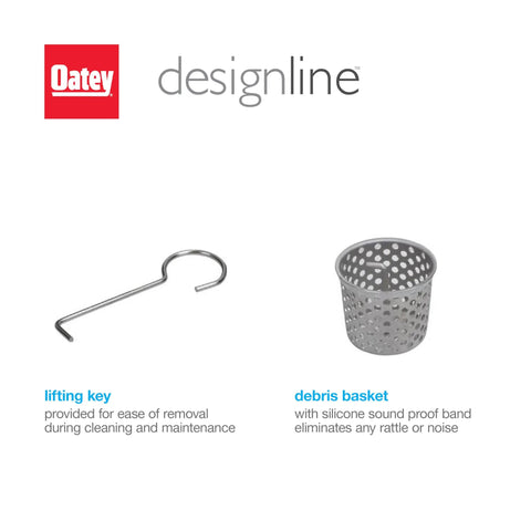 Lifting key and debris basket for 36 Inch Stainless Steel Linear Shower Drain With Square Grate, Corrosion Resistant 304 Grade Construction