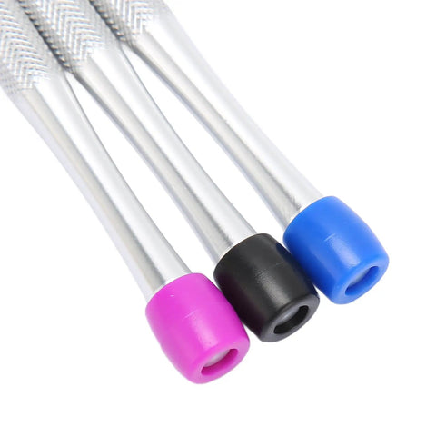 Color-coded handles of Pro Grade Watch Movement Screwdriver Set for precise rotor and oscillating weight work on 3235 movements.