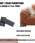 Leveling Small Wedge Set For Furniture, hard plastic leveling fittings under sofa, showing anti-slip base and load-bearing capacity.