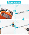 Three Pack Heat Shrink Label Tape Features Smooth Peeling And Rock Solid Grip Perfect For Taming Rogue Cables And Tools Without Any Drama While Delivering Crisp Black On White Prints That Truly Hit Different Every Single Use You Get, shown in use with a heat gun and cable.