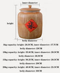 Heavy Duty Ceramic Rice Container With Secure Airtight Lid Big Boy Pantry Canister dimensions and capacity guide for dry storage.