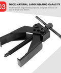 Beefy 2 Claw Bearing Separator Kit With Puller For Auto Repair Heavy Duty Bearing Removal Tool featuring large black screw rod