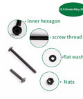 Zmbroll 660Pcs M2 Button Head Hex Socket Cap Screws Fully Threaded Metric Machine Screws detail with nuts and flat washers