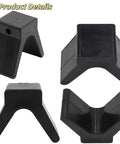 V-Shape Boat Trailer Bow Stop, 2 Inch Mounting Width, 4 Inch V-Span, Rubber Bow Block, V-Style Trailer Roller Stop, Non Marking Polyurethane, 1/2 Inch Mounting Holes, Protects Boat From Scratches And Abrasion in multiple angles